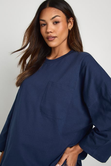 Maternity Cotton Pocket Front Long Sleeve Top - Image 4