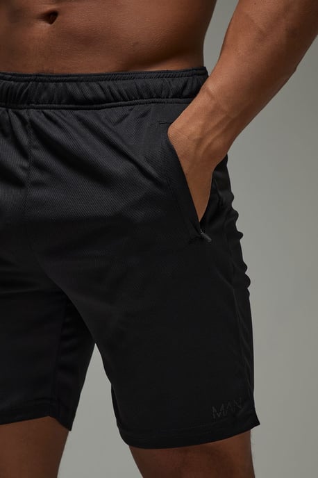 Man Active Zip Pockets Stretch 7inch Gym Short - Image 3