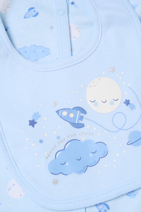 5-Piece Rocket Print All in One Baby Gift Set - Image 4