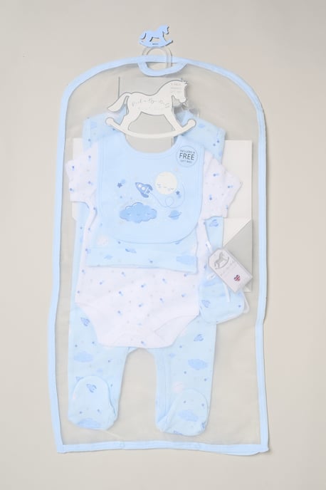 5-Piece Rocket Print All in One Baby Gift Set - Image 6