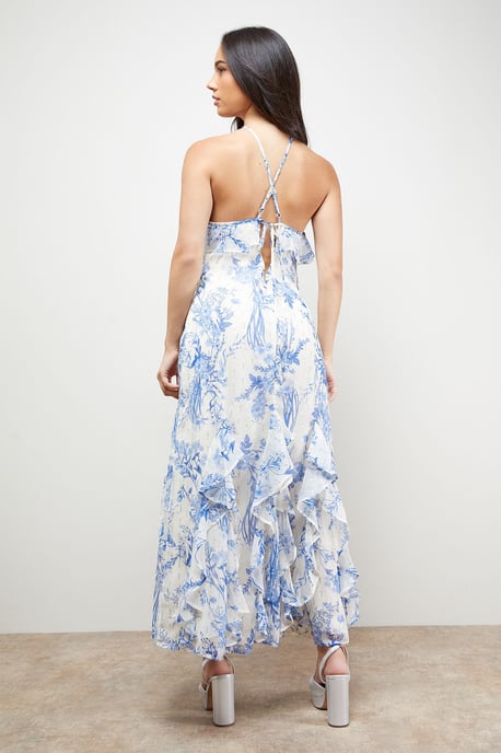 Halterneck Spaghetti Strap Maxi Dress - Image 3
