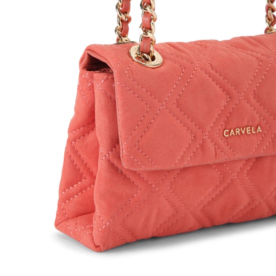 Carvela Suedette Rosa Chain Shoulder Bag - Image 4
