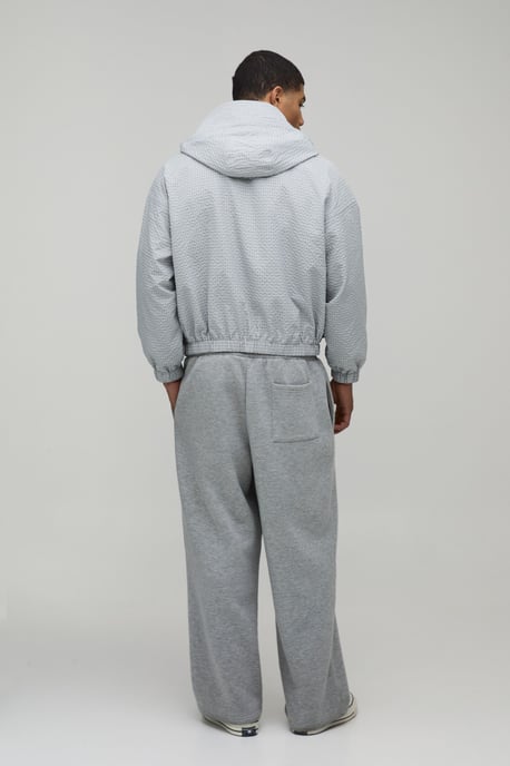 Oversized Boxy Check Funnel Hood Cagoule - Image 2