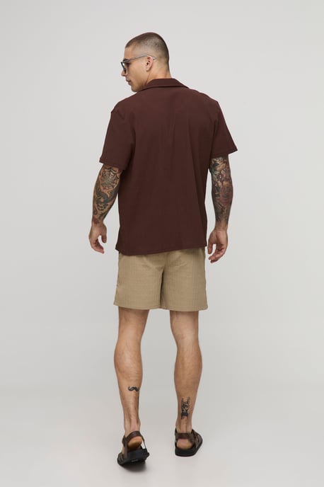 Mid Length Seersucker Check Swim Short - Image 2