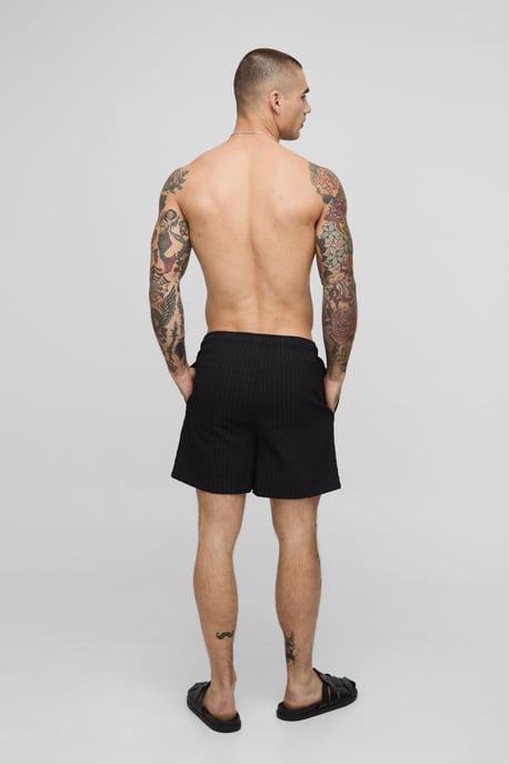 Mid Length Seersucker Check Swim Short - Image 2