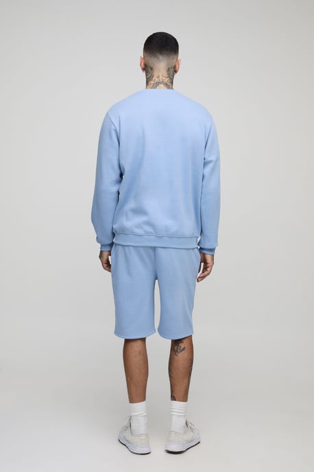 Tall Homme Spray Wash Sweatshirt Regular Fit & Jersey Short Set - Image 2