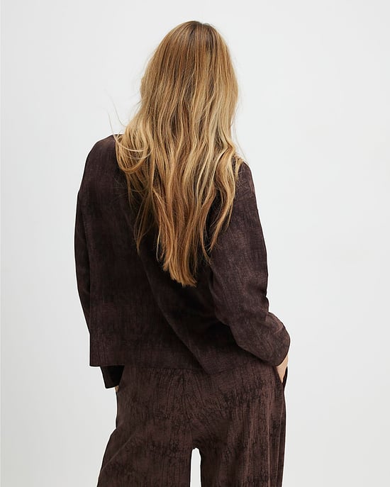 River Island Womens Top Brown Premium High Neck Crinkle Effect - Image 2