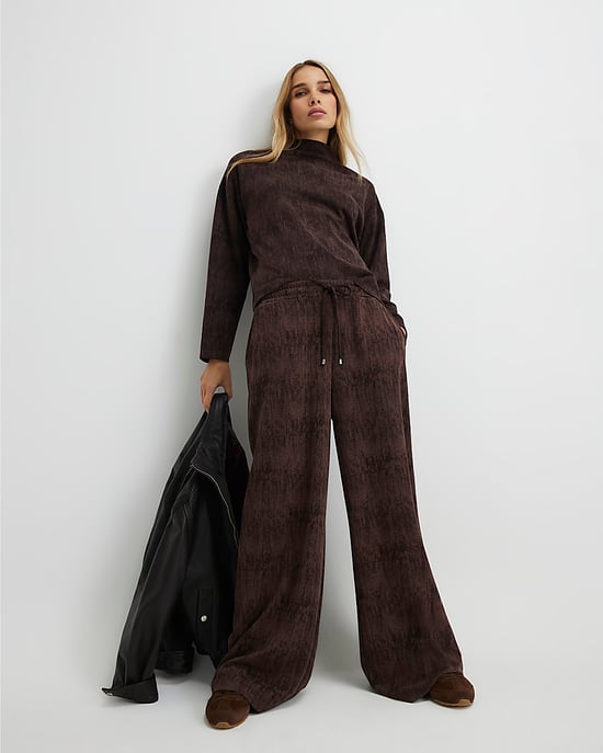 River Island Womens Top Brown Premium High Neck Crinkle Effect - Image 4