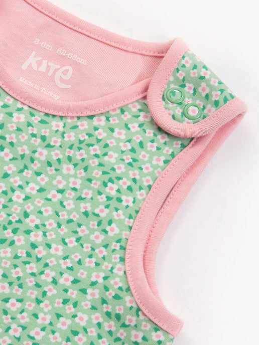 Kite Clothing Dinky Ditsy Dungarees Mint - Image 4