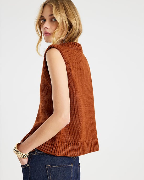 River Island Womens Cardigan Brown Sleeveless Button Up - Image 3