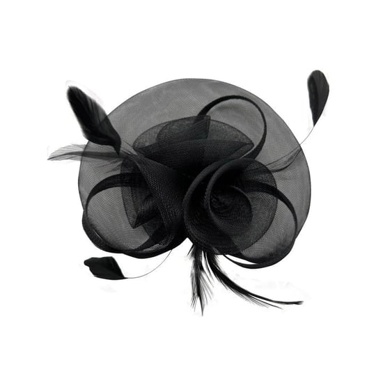 Floral Fascinator with A Wide Base in Black - Image 3