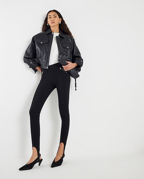 River Island Womens Skinny Jeans Black High Rise Stirrup - Image 2