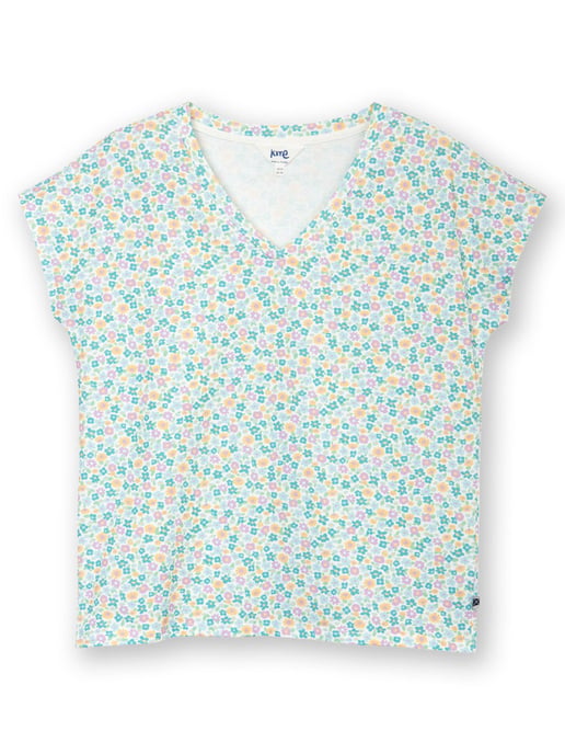 Kite Clothing Coombe Jersey T-Shirt Meadow Ditsy Soft - Image 2
