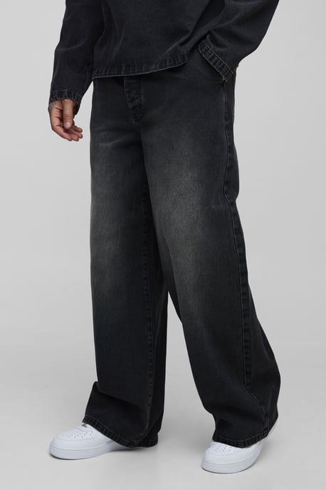 Tall Pleated Baggy Jeans - Image 1