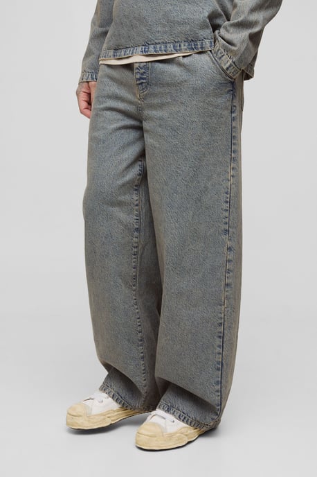 Tall Pleated Baggy Jeans - Image 1