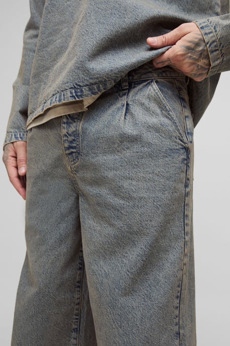 Tall Pleated Baggy Jeans - Image 3
