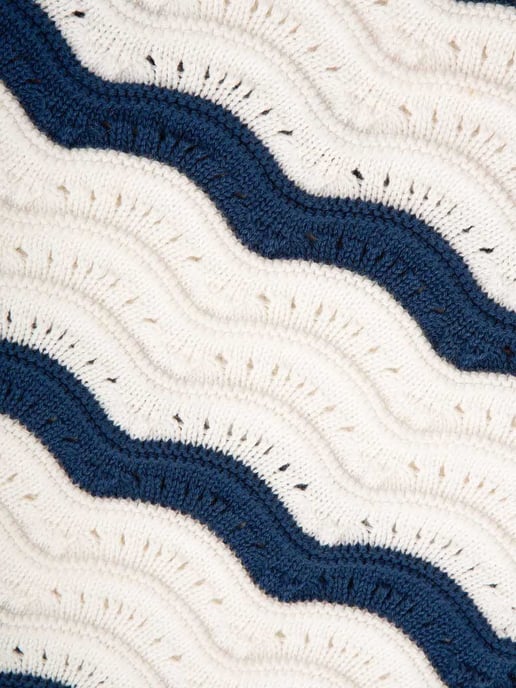 Kite Clothing Heirloom Knit Blanket Navy - Image 4