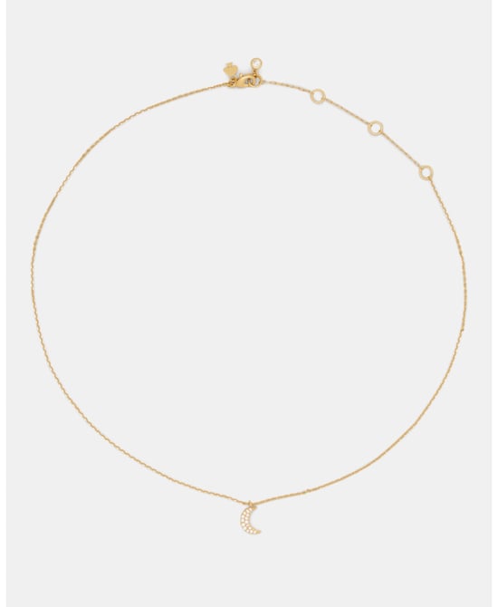 You're A Gem Pave Moon Pendant - Image 2