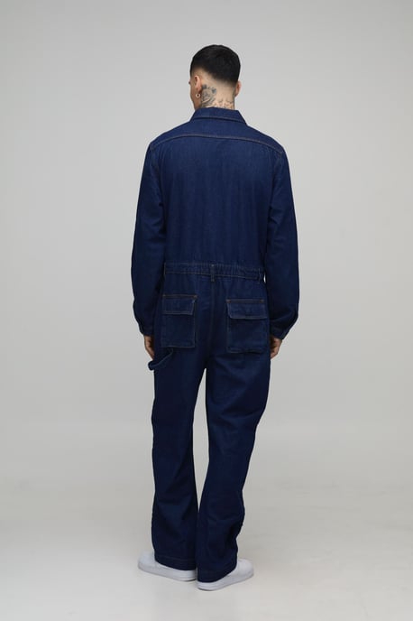 Tall Contrast Stitch Relaxed Fit Boilersuit - Image 2
