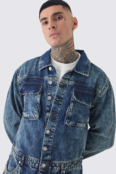 Tall Oversized Denim Boilersuit - Image 3