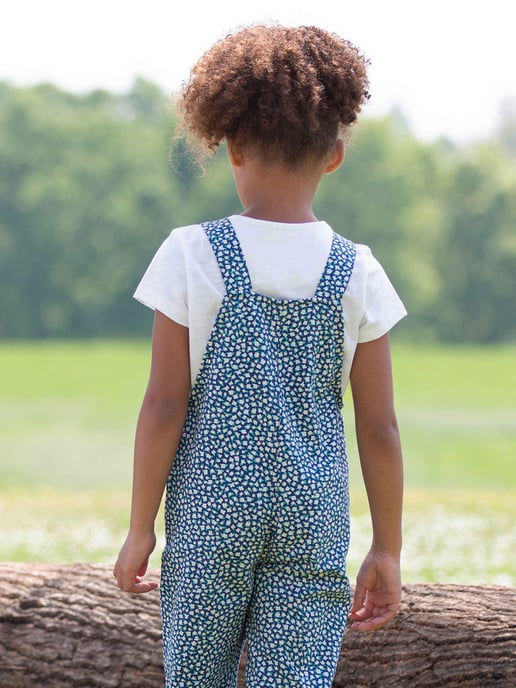 Kite Clothing Dinky Ditsy Dungarees Navy - Image 3