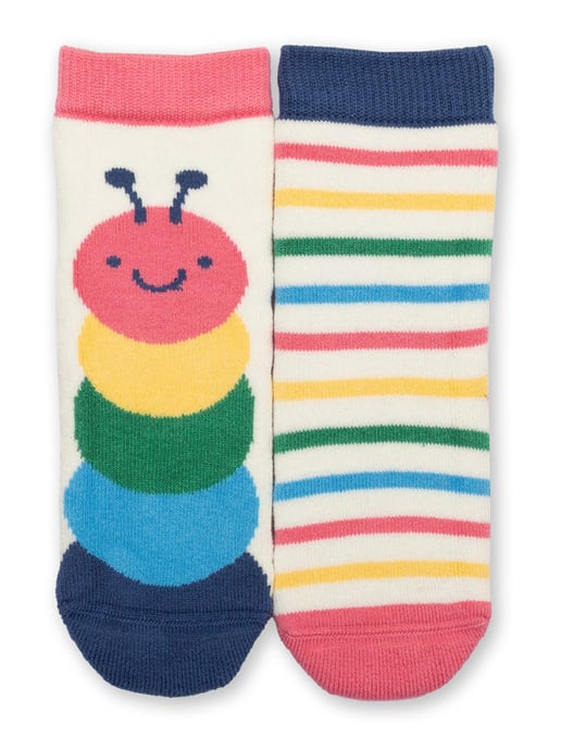 Kite Clothing Caterpillar Grippy Socks Pink - Image 1
