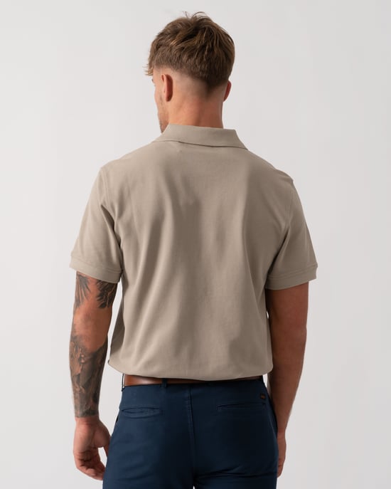 Short Sleeve Polo in Sage Green - Image 2