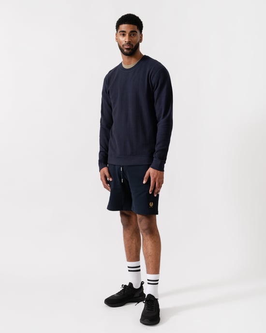 Structure BOSS Orange Structure Mens Loungewear Sweatshirt Sweatshirt in Dark Blue - Image 4