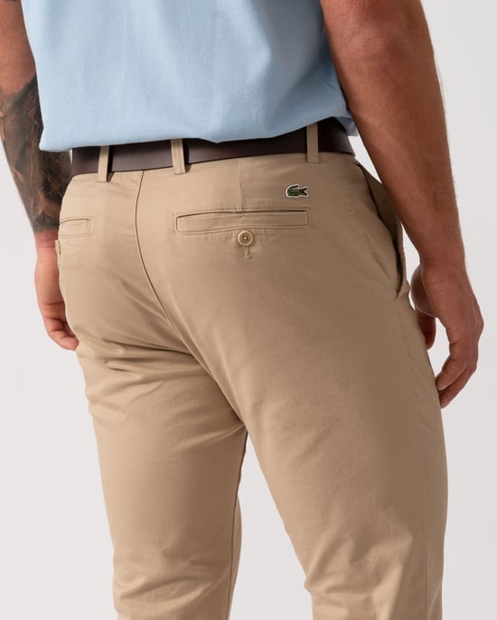 Slim Fit Chinos in Tan - Image 4