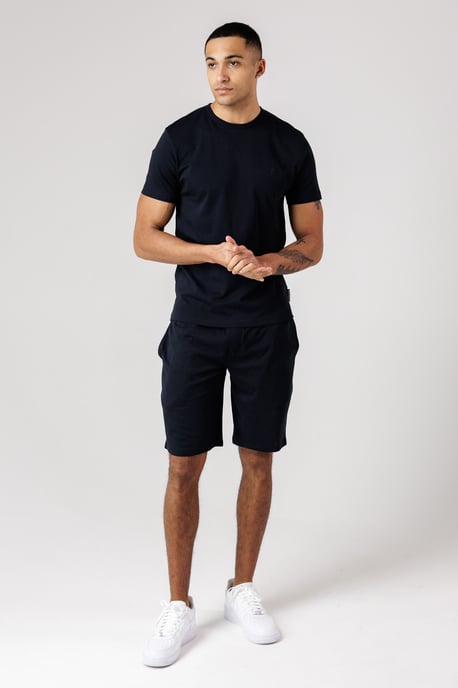Navy Cotton T-Shirt And Shorts Co Ord Set - Image 5