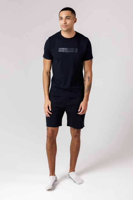 Navy Cotton Chest Patch T-Shirt And Shorts Co Ord Set - Image 3