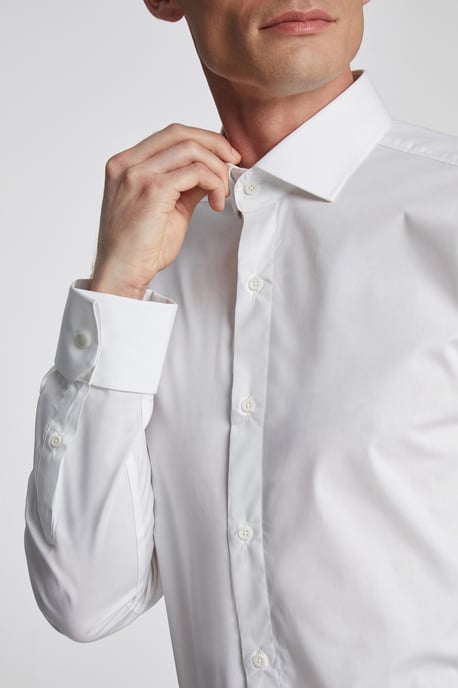 Tailored Fit Poplin Double Cuff Cutaway Collar Shirt - Image 2