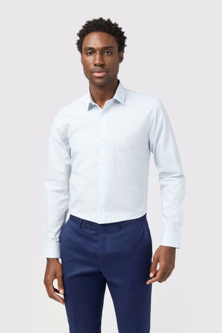 Slim Fit Leaf Print Shirt - Image 1