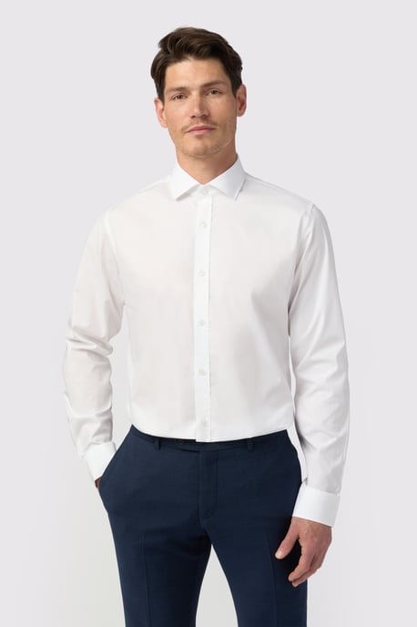 Regular Fit Poplin Single Cuff Cutaway Collar Shirt - Image 1