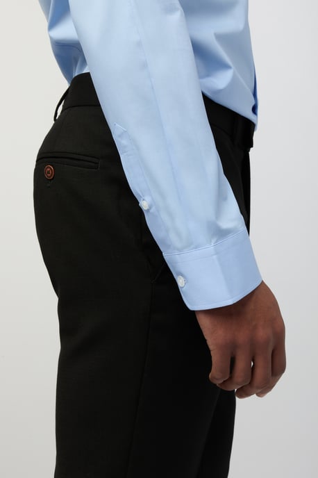 Slim Fit Poplin Single Cuff Cutaway Collar Shirt - Image 3