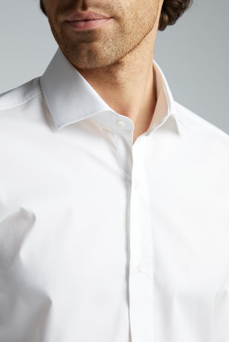 Regular Fit Poplin Single Cuff Extreme Cutaway Collar Shirt - Image 2