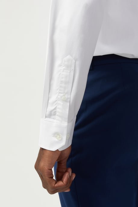 Tailored Fit Poplin Single Cuff Cutaway Collar Shirt - Image 3