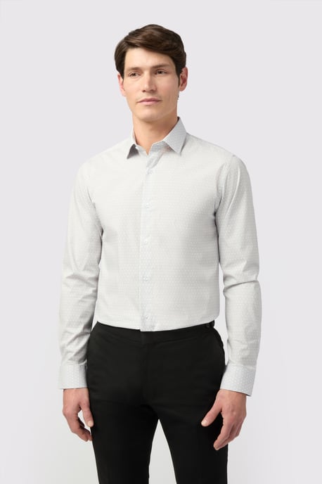 Slim Fit Geo Floral Print Shirt - Image 1