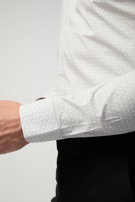 Slim Fit Geo Floral Print Shirt - Image 3