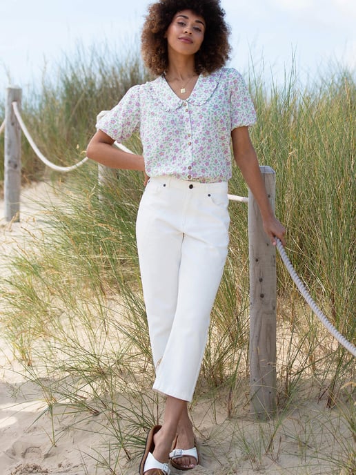 Kite Clothing Crendell Dolly Collar Muslin Blouse Garden Bloom - Image 3