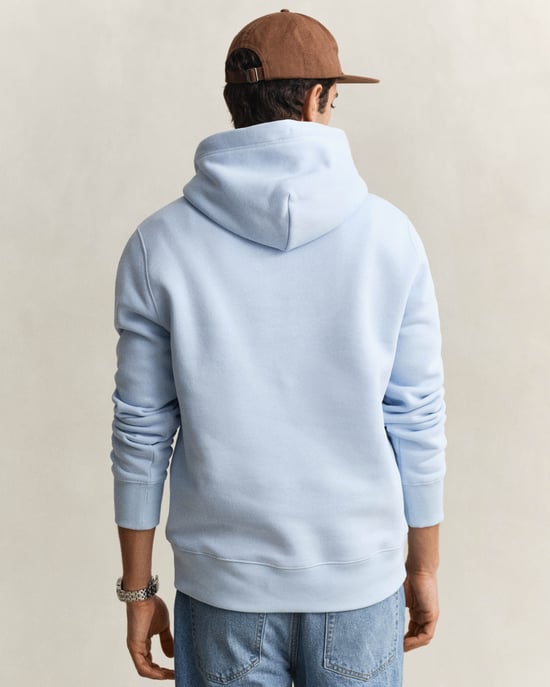Regular Fit Pullover Hoodie in Light Blue - Image 2