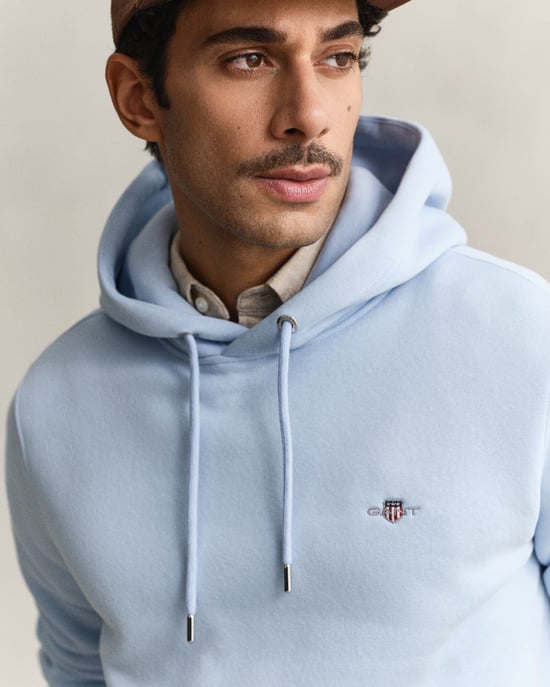 Regular Fit Pullover Hoodie in Light Blue - Image 3