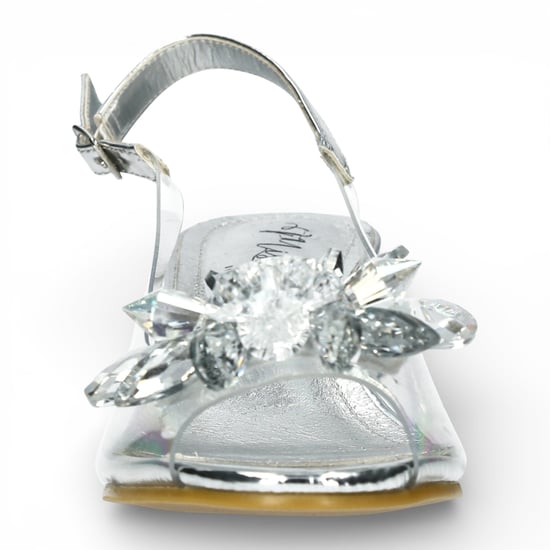 Laura Vita Mily-22 instapsandalen met Cinderella-hak in transparant zilver voor dames - Image 4