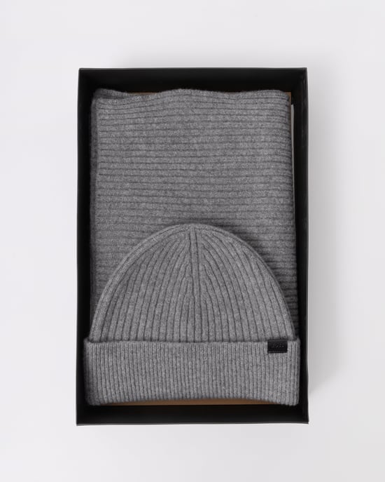 Uboldi Uboldi Scarf & Beanie Set Set in Grey - Image 2