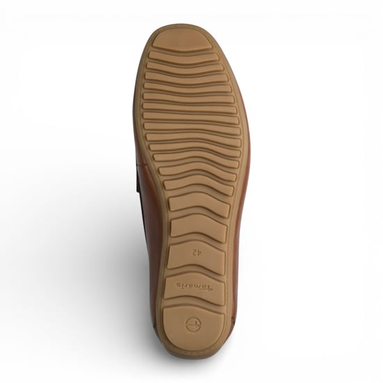 Tamaris Heren Bruine Leren Mocassin Loafers Casual Schoenen - Image 5