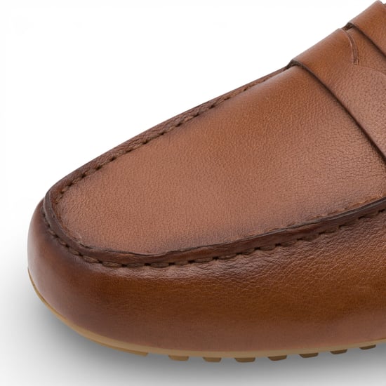 Tamaris Heren Bruine Leren Mocassin Loafers Casual Schoenen - Image 6