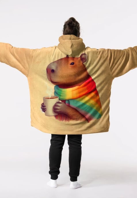 "Autumn Capybara" Knuffeltrui Huggie - Image 3