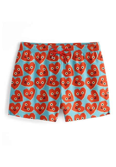 "Cute Hearts" Swim Shorts - Image 1