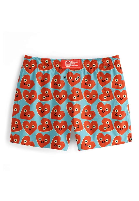 "Cute Hearts" Swim Shorts - Image 3
