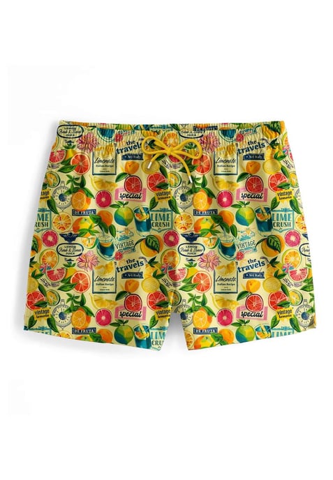 "Citrus Fruits" Swim Shorts - Image 1